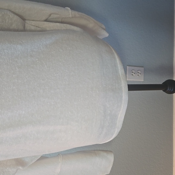 FREE PEOPLE WE THE FREE Wildcat Cowl Neck Thermal Pullover Sweater Ivory LARGE - Picture 4 of 14